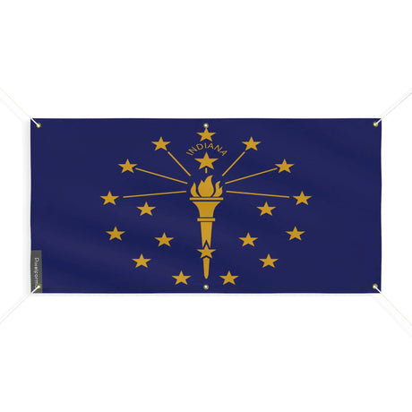 Drapeau indiana polyester résistant aux intempéries œillets