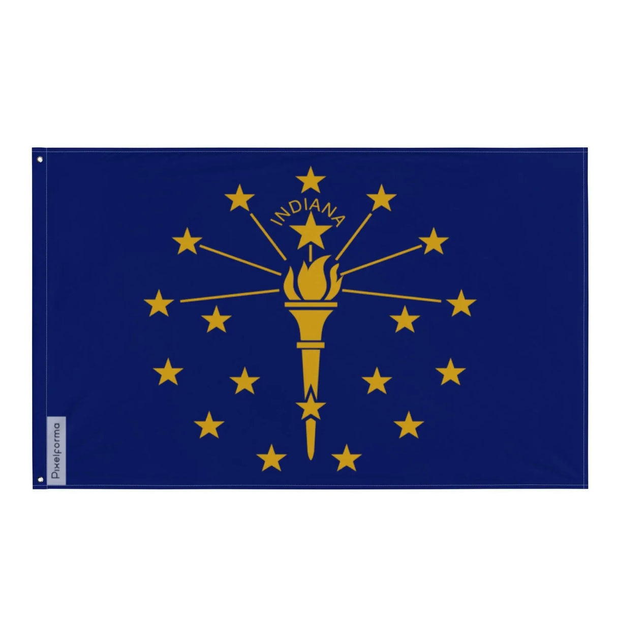 Drapeau indiana polyester résistant avec œillets à gauche
