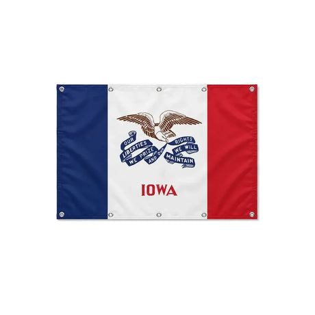 Drapeau de l'Iowa format S en polyester avec dix œillets