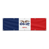 Drapeau de l'Iowa grand format XL en polyester avec dix œillets
