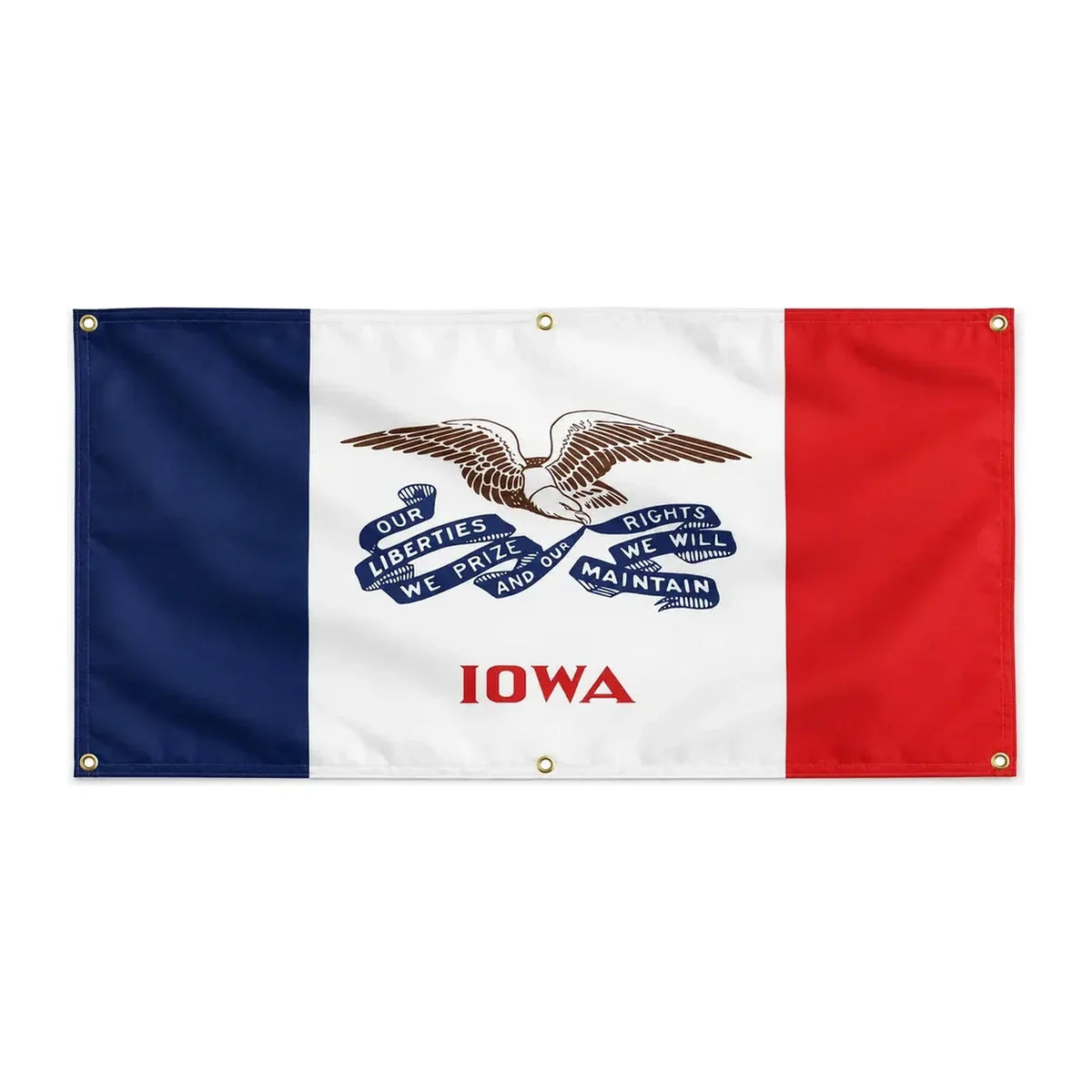 Drapeau iowa en polyester résistant aux intempéries