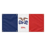 Drapeau iowa en polyester résistant aux intempéries