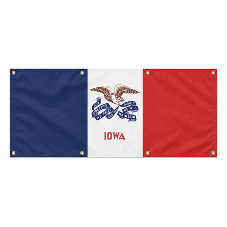 Drapeau iowa en polyester résistant aux intempéries