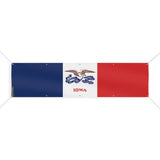 Drapeau iowa polyester résistant aux intempéries œillets