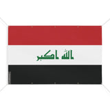 Drapeau irak en polyester résistant avec œillets robustes