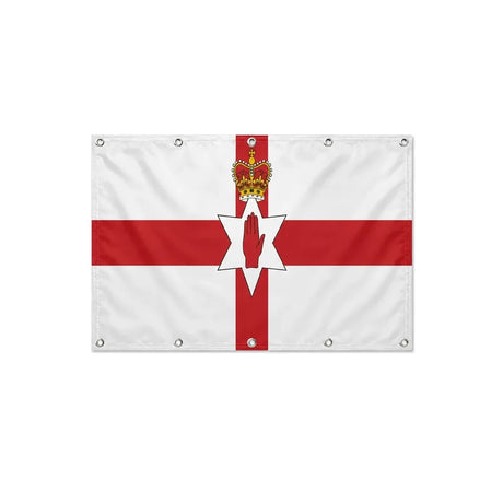 Drapeau de l'Irlande du Nord format S en polyester avec dix œillets