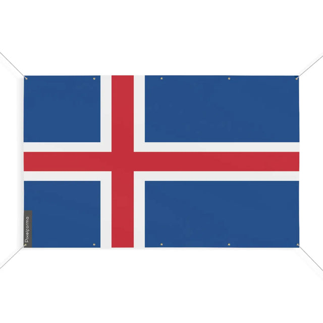 Drapeau islande 10 oeillets en plusieurs tailles (s) - pixelforma