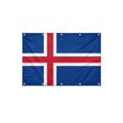 Drapeau de l'Islande format S en polyester avec dix œillets