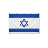 Drapeau d'Israël format S en polyester avec dix œillets