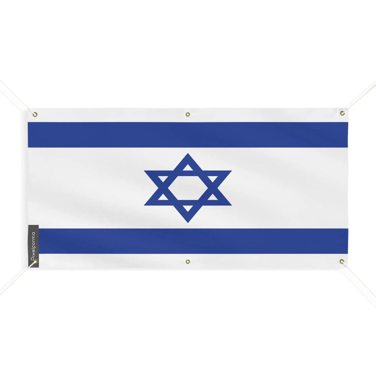Drapeau israël polyester résistant aux intempéries 6 œillets