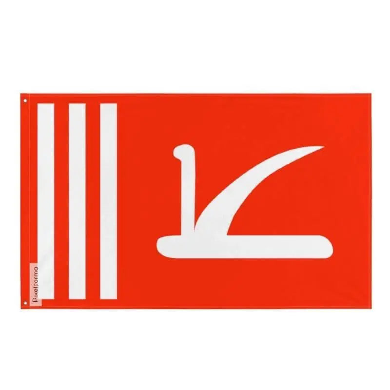 Drapeau jammu-et-cachemire polyester œillets à gauche