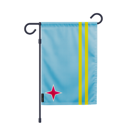 Drapeau jardin aruba en ployester - pixelforma