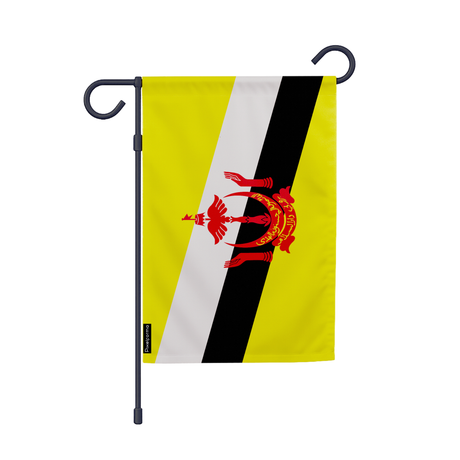 Drapeau jardin brunei en ployester - pixelforma