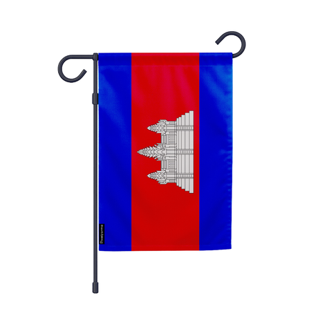 Drapeau jardin cambodge en ployester - pixelforma