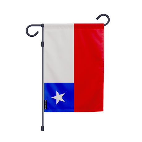 Drapeau jardin chili en ployester - pixelforma