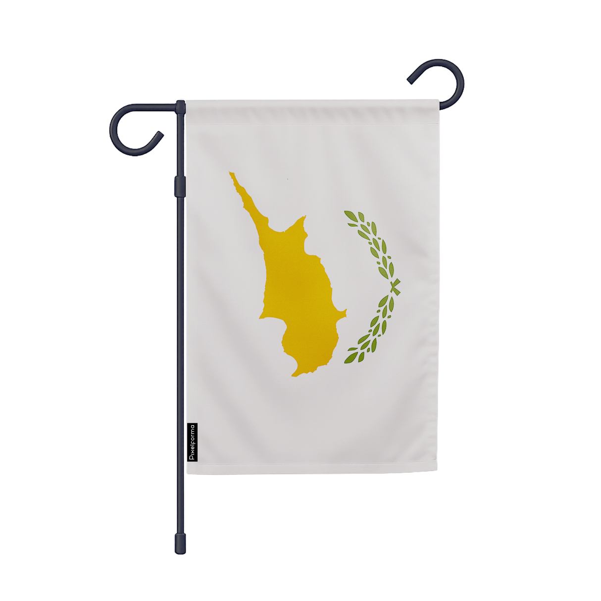 Drapeau jardin chypre en ployester - pixelforma