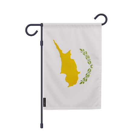 Drapeau jardin chypre en ployester - pixelforma