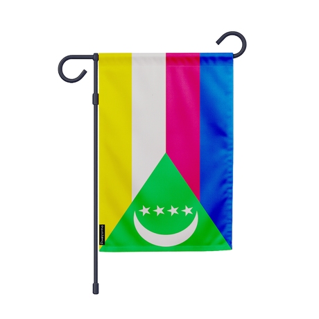 Drapeau jardin comores en ployester - pixelforma