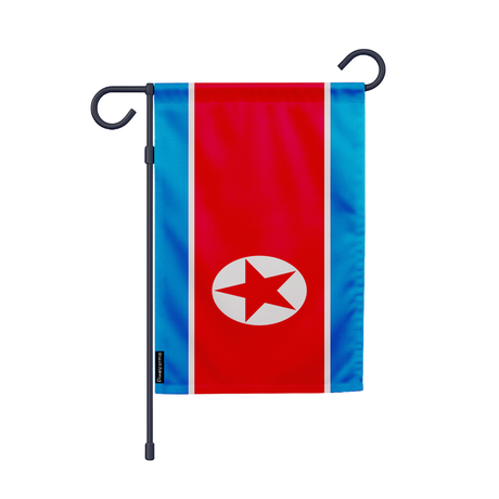 Drapeau jardin corée du nord en ployester - pixelforma