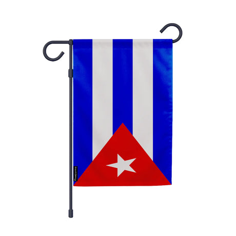 Drapeau jardin cuba polyester résistant format vertical