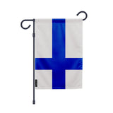 Bandeira de Jardim da Finlândia – Poliéster Resistente – Formato Vertical