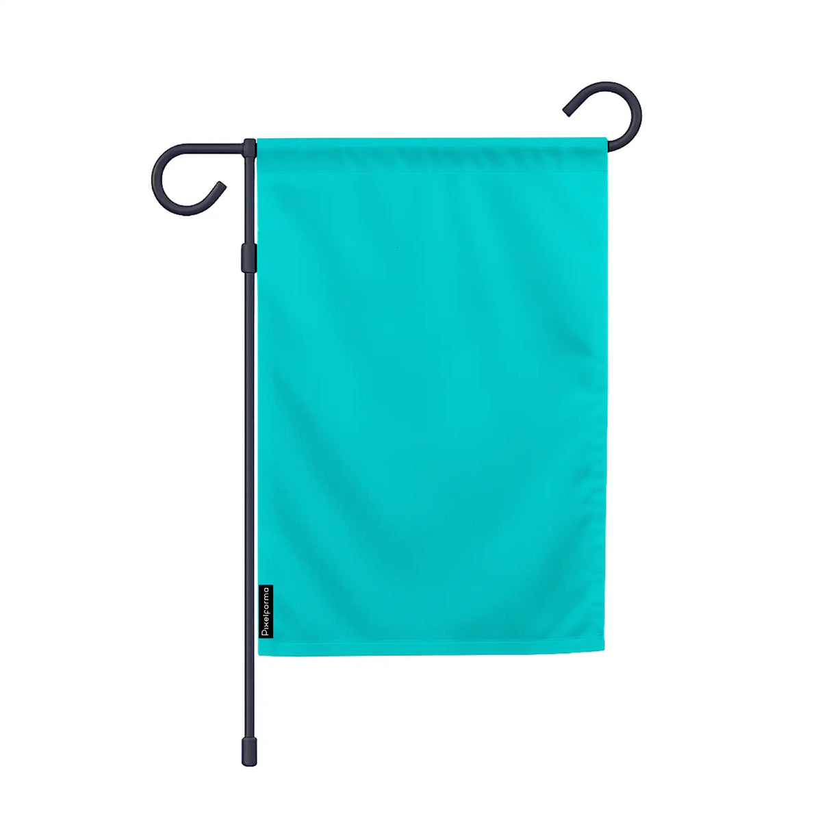 Drapeau jardin france polyester bleu turquoise foncé horizontal