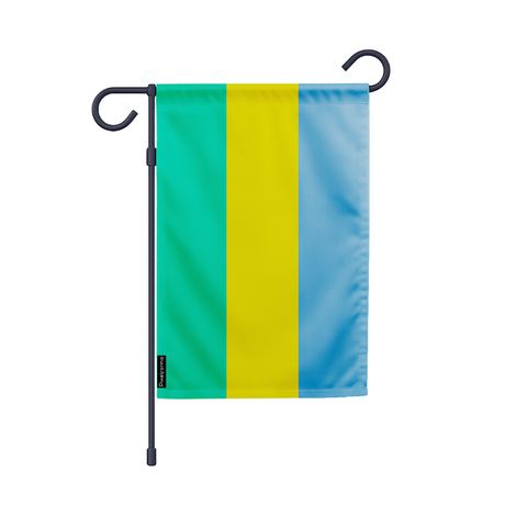 Drapeau jardin gabon en ployester - pixelforma