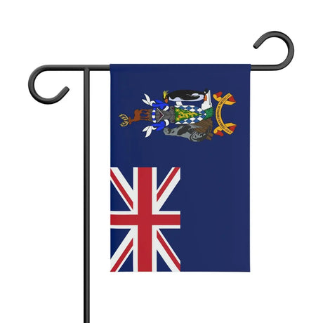 Drapeau Jardin Géorgie du Sud-et-les Îles Sandwich du Sud en Ployester - Pixelforma 