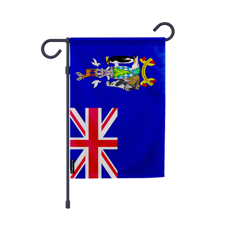 Drapeau jardin géorgie du sud-et-les îles sandwich du sud en ployester - pixelforma
