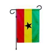 Drapeau jardin ghana polyester résistant format vertical