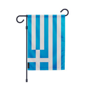 Drapeau jardin grèce en polyester résistant vertical