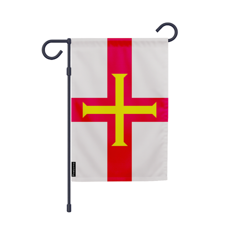 Drapeau jardin guernesey en ployester - pixelforma