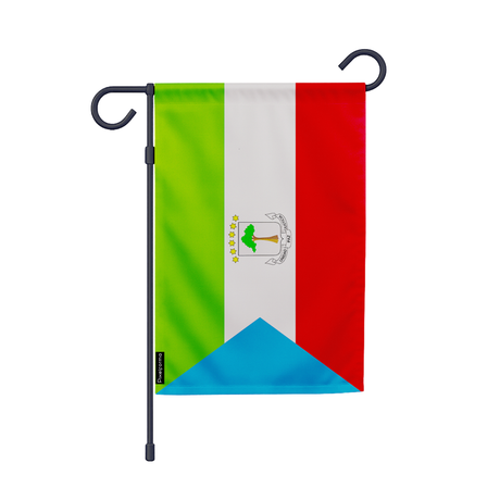 Drapeau jardin guinée équatoriale en ployester - pixelforma