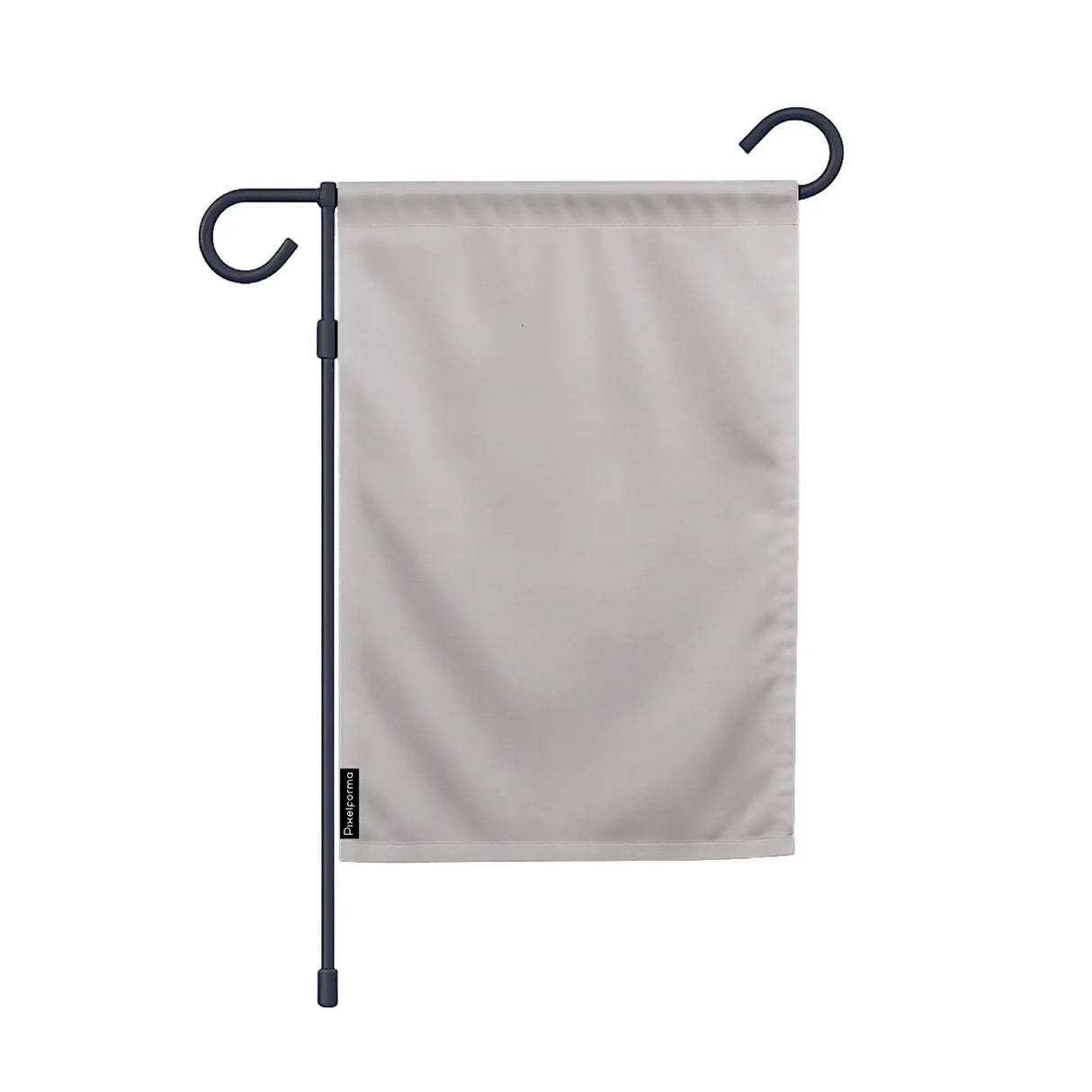 Drapeau jardin horizontal gris foncé polyester résistant