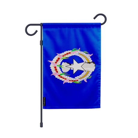 Drapeau jardin îles mariannes du nord en ployester - pixelforma