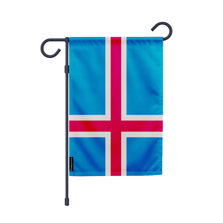 Drapeau jardin islande en ployester - pixelforma