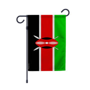 Drapeau jardin kenya polyester résistant format vertical