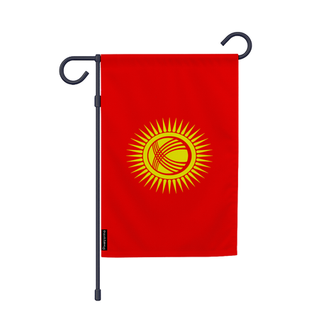 Drapeau jardin kirghizistan en ployester - pixelforma