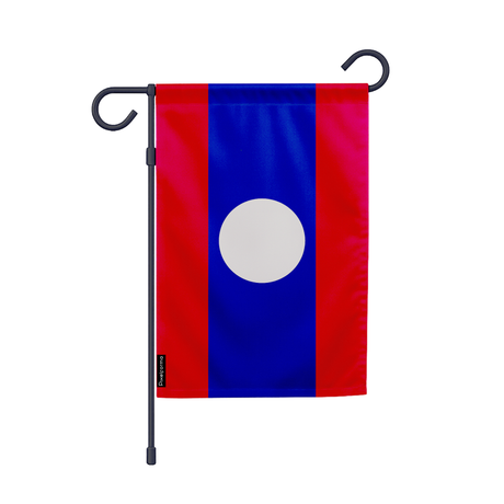 Drapeau jardin laos en ployester - pixelforma