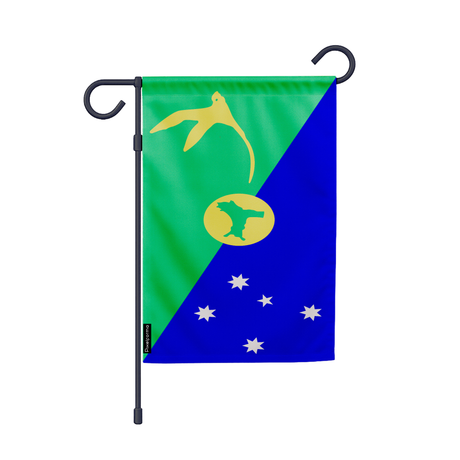 Drapeau jardin l’île christmas en ployester - pixelforma