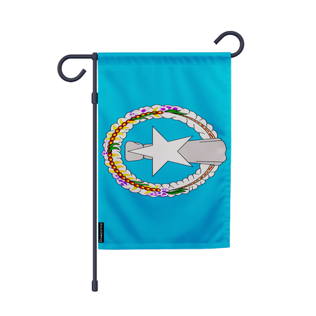 Drapeau jardin l’îles mariannes du nord en ployester - pixelforma