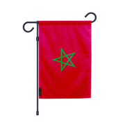 Drapeau jardin maroc polyester résistant format vertical