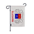 Drapeau jardin mayotte polyester résistant format vertical