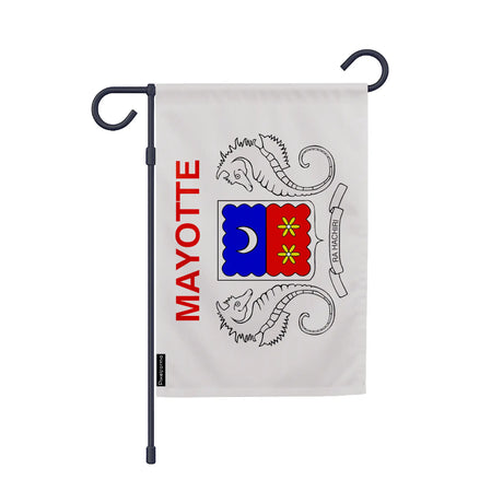 Drapeau jardin mayotte polyester résistant format vertical