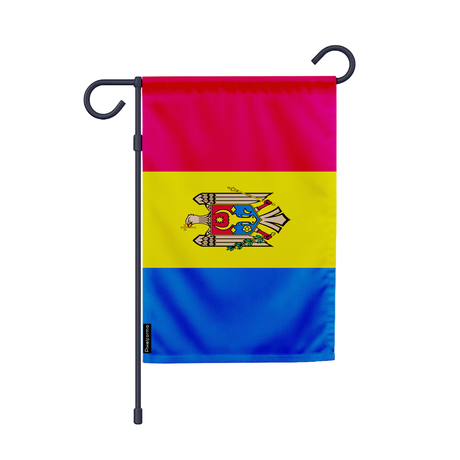 Drapeau jardin moldavie en ployester - pixelforma