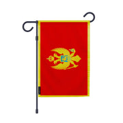 Drapeau jardin monténégro polyester résistant vertical