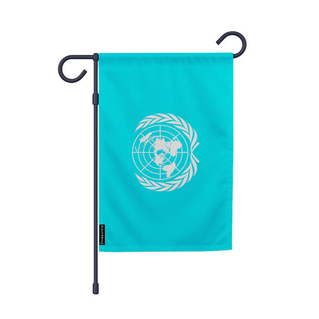Drapeau jardin nations unies polyester résistant vertical