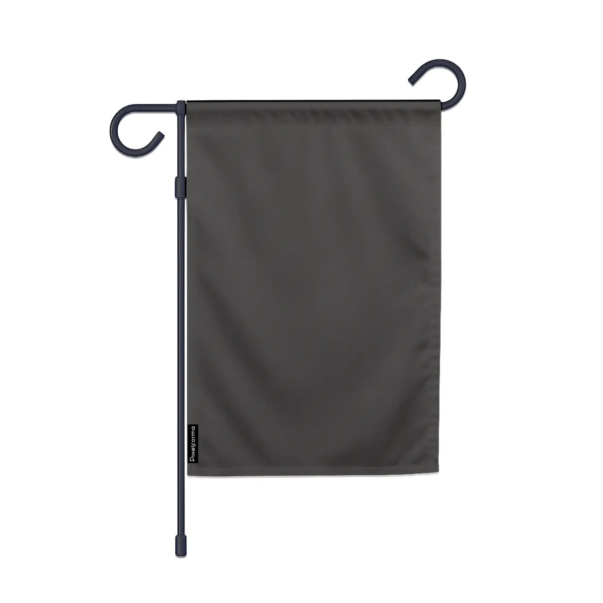 Drapeau jardin noir polyester résistant format horizontal