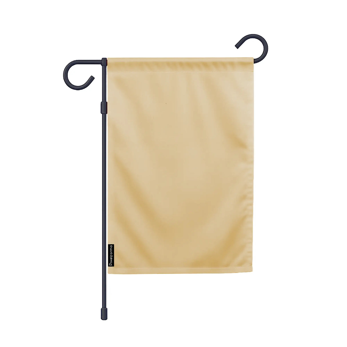 Drapeau jardin orange horizontal en polyester résistant