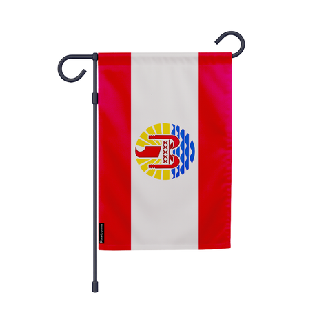 Drapeau jardin polynésie française en ployester - pixelforma